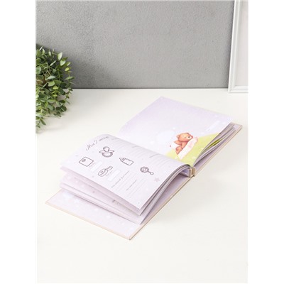 Фотокнига для малыша 36 листов, 72 страницы «Начало моего пути», фотоальбом для фото, с конвертами, 25.5×24 см