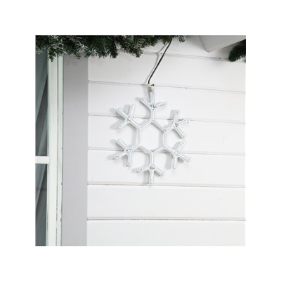 Неоновая фигура «Снежинка», 40 см, 360 LED, 220 В, свечение синее