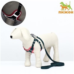 Комплект Sport+, М, поводок 120×1.5 см, ОШ 44-48 см, ОГ 51-60 см, розово - чёрный