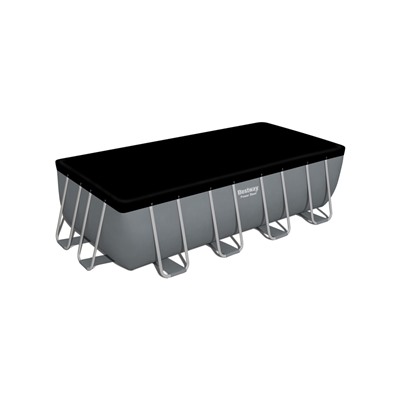 Бассейн каркасный Bestway Power Steel 56670, 488×244×122 см, фильтр-насос, лестница, тент, прямоугольный