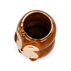 Декоративный горшок для цветов «Лисичка рыжая», керамический, 300 мл, 8×7.5×9.5 см, оранжевый