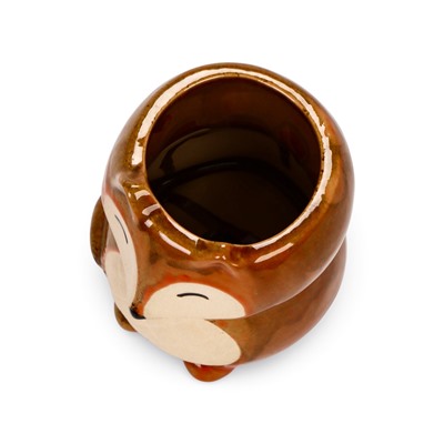 Декоративный горшок для цветов «Лисичка рыжая», керамический, 300 мл, 8×7.5×9.5 см, оранжевый