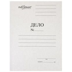 Скоросшиватель бумажный  А4"ДЕЛО" 400 г/кв.м немелованный RP404OW inФОРМАТ