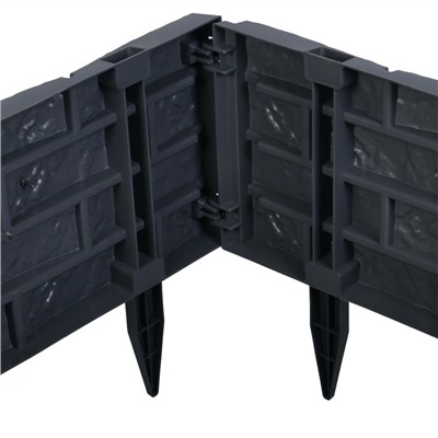 Грядка пластиковая, 4 секции, 45×45×20 см, цвет графит