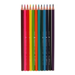 Карандаши цветные 12 цветов BrunoVisconti Happycolor, трёхгранные, МИКС