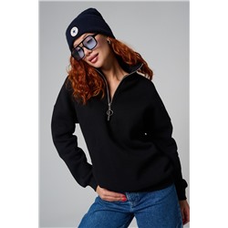 Женский свитшот на молнии оверсайз начес 14427