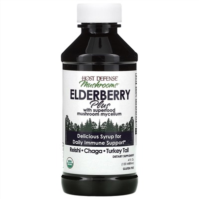 Fungi Perfecti, Elderberry Plus Syrup, 4 fl oz (120 ml)