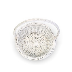 Корзина плетёная для хранения Brisa, с ручкой, белая, набор 3 шт.