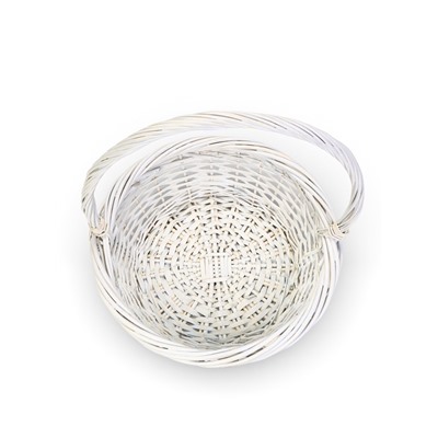 Корзина плетёная для хранения Brisa, с ручкой, белая, набор 3 шт.