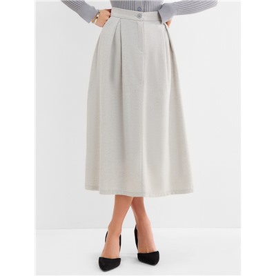 Юбка миди женская MINAKU: Modern classic, серая, размер 50