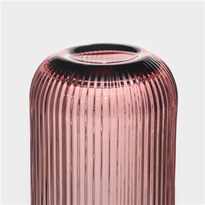 Стакан Magistro «Грани», 400 мл, 8×13 см, стекло, розовый