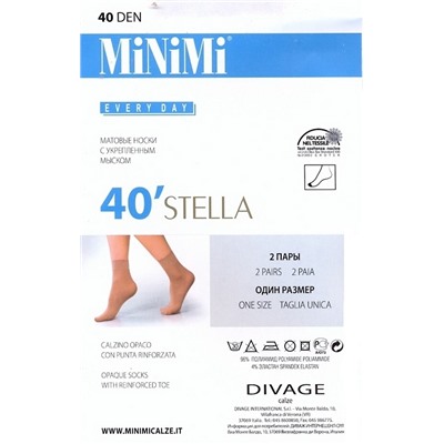 Stella 40 calz. (Носки женские полиамидные 2 пары, MiNiMi )