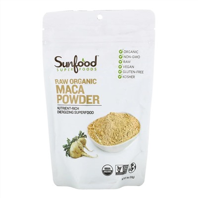 Sunfood, Superfoods, Raw Organic Maca Powder, 4 oz (113 g)