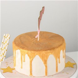 Набор топперов для торта «Сердечки», 3 шт., 20×13 см, цвет розовый