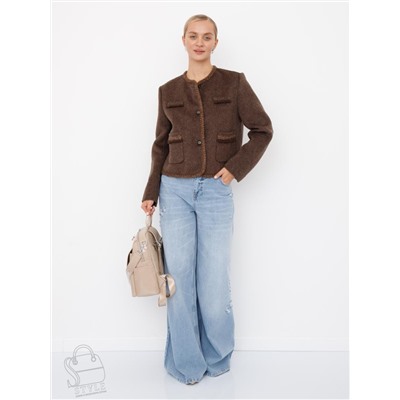 Рюкзак женский кожаный 21023-8 apricot Polina&Eiterou  в Новосибирске