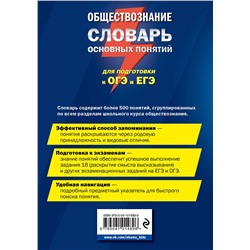 Эксмо Р. В. Пазин, И. В. Крутова "Обществознание. Словарь основных понятий для подготовки к ОГЭ и ЕГЭ"