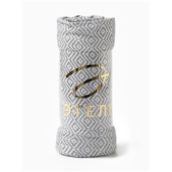 Плед с кисточками «Этель» East, 100×180 см, серый