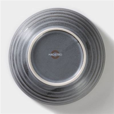 Салатник Magistro Urban, 600 мл, d=16 см, фарфор, серый