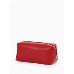 Косметичка женская ONE COLOR, на молнии, экокожа, бордовая