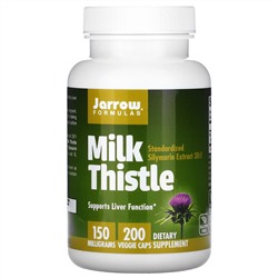 Jarrow Formulas, расторопша, 150 мг, 200 вегетарианских капсул
