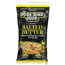 Pork King Good, Flavored Chicharrones, Salted Butter, 1.75 oz (49.5 g)