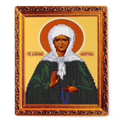 Алмазная вышивка «Матрона», 21×25 см, холст, ёмкость, с частичным заполнением
