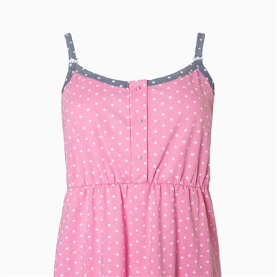 Комплект женский (сорочка/халат) для беременных, цвет серый, размер 54