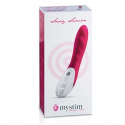 Ярко-розовый вибратор Mystim Sassy Simon - 27 см.