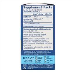 Mommy's Bliss, Капли с пробиотиком + витамин D, 0,34 жидкие унции (10 мл)