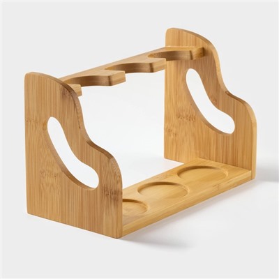 Набор для специй BellaTenero, 50 мл, набор 7 шт., на бамбуковой подставке, фарфор, белый