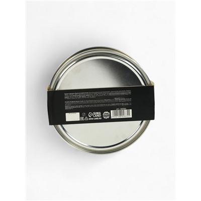 Подарочный новогодний набор в железной банке «Черная икра» : чай 50 г, монпансье 100 г, варенье 30 г, открытка