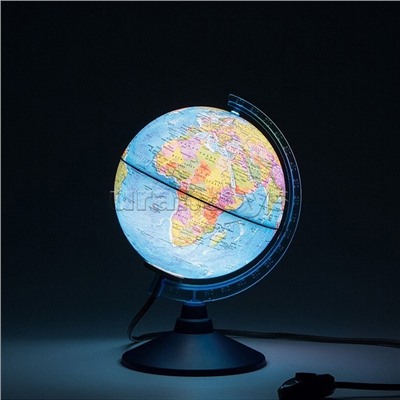 Глобус Земли политический 150 мм с подсветкой.Классик Евро