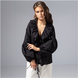 Блуза из хлопка, Пленительная грация (черная)