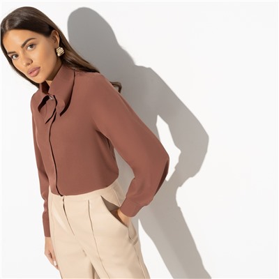 Блуза с креативным воротником, Неожиданный эффект (super)