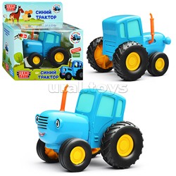 Модель металл Синий трактор 11 см, инерц, синий, в коробке