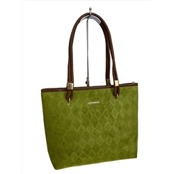 Женская сумка из искусственной замши, цвет зеленый