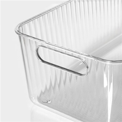 Контейнер для хранения с ручкой LaDо́m «Кристалл», 34×18.3×12 см, прозрачный