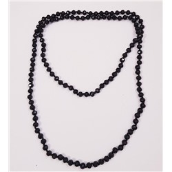 Длинные хрустальные бусы, цвет черный, 708028, арт.748.227