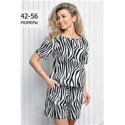 Пижама М22082 (Белый_черный)