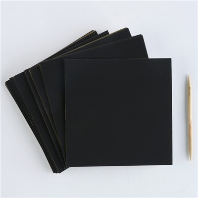 Гравюра детская «Мир аниме» с цветным эффектом, 100 шт., 8×8 см