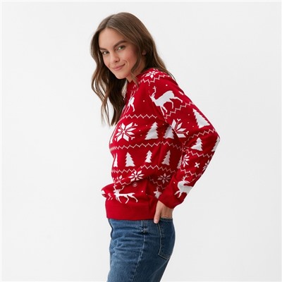 Свитер вязаный новогодний KAFTAN New Year, размер 56