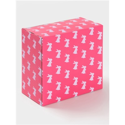 Менажница 3 ячейки Доляна «Зайка в золотом», 16.5×7.5 см, доломит, белая