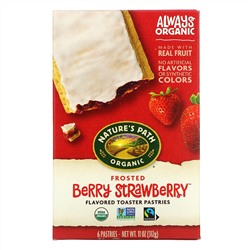 Nature's Path, Organic Flavored Toaster Pastries, Frosted Berry Strawberry, 6 Pastries, 11 oz (312 g)