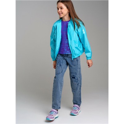 Куртка текстильная с полиуретановым покрытием для девочек (ветровка)