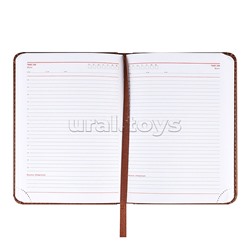 Ежедневник А6, 128л. недатир. "EVERYDAY CHRONICLES - CHOCO" кожзам (коричневый)