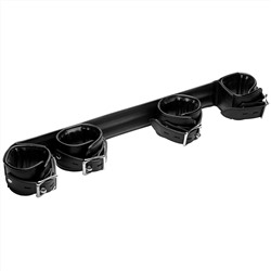 Черная распорка с манжетами для рук и ног Deluxe Rigid Spreader Bar