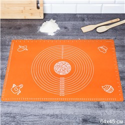 Силиконовый коврик 64х45 см / UT-100-N /уп 100/ оранжевый 0,282