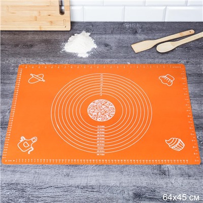 Силиконовый коврик 64х45 см / UT-100-N /уп 100/ оранжевый 0,282