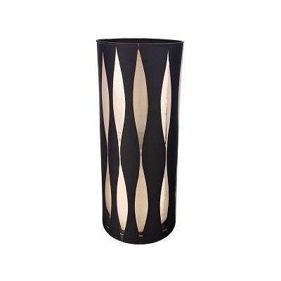Ваза 30см CILINDRO HILARY GOLD BLACK, стекло
