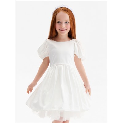 Платье нарядное для девочки MINAKU: PartyDress, рост 92-98 см, цвет молочный